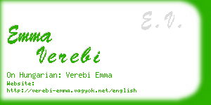 emma verebi business card
